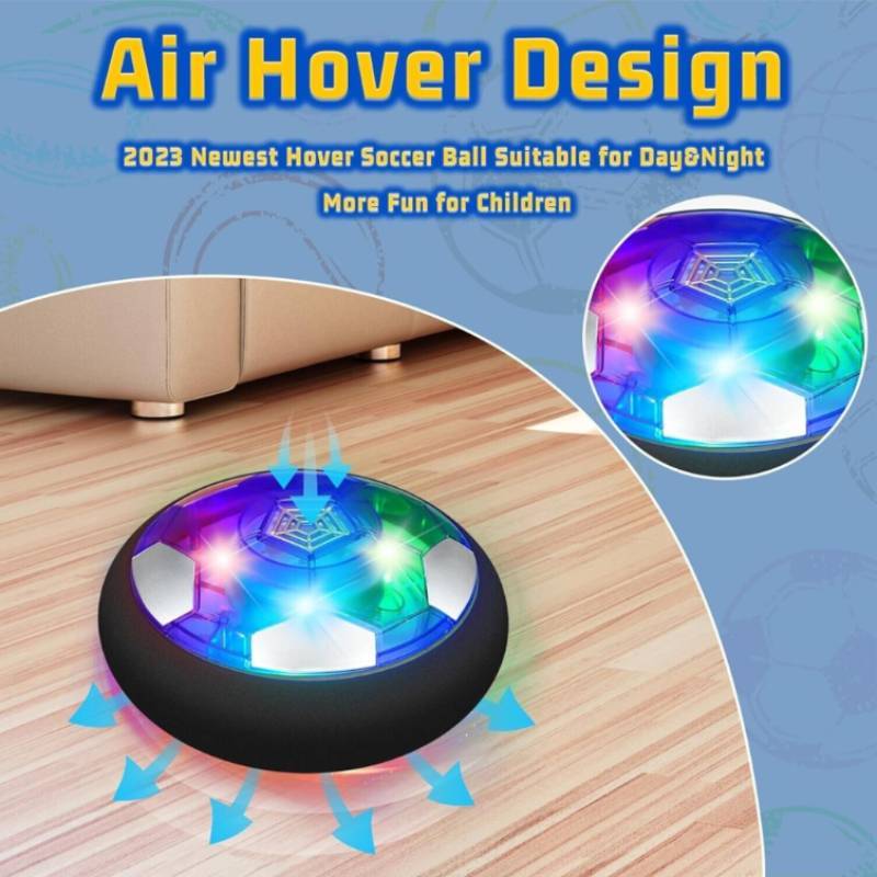 Hovering Hockey Football Toy Set Rechargeable Led With Goal For Childrens Gift