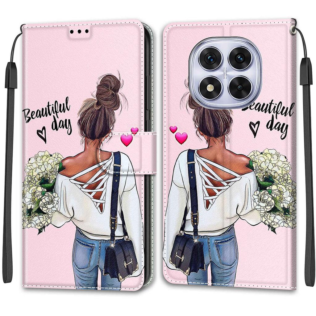 Luxury Painted Leather Case Wallet Book Style Protective Cover for Redmi K60 Ultra/Redmi Note 13 Pro Plus/Redmi 12C 11A A3/Redmi Note12 Note14 Pro