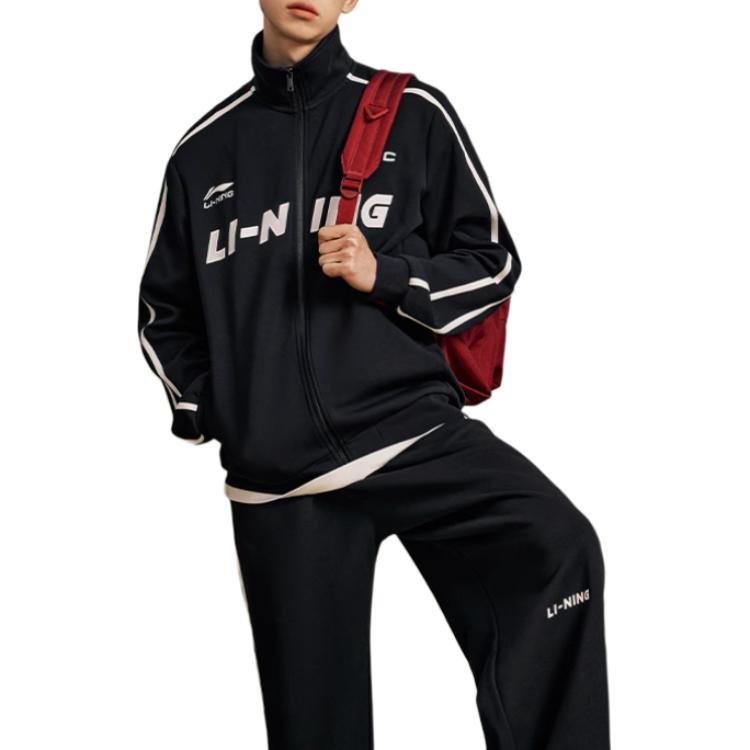 Li Ning Спортивная Модная Коллекция Куртки и Пальто Мужские Черный AWDU775-2