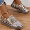 Дизайнерская обувь Женские кроссовки на плоской подошве с пайетками Повседневные женские сетчатые туфли на шнуровке с мелкими бриллиантовыми пайетками на платформе Zapatos De Mujer
