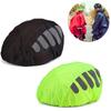 1Pc Bike Helmet Rain Cover with Reflective Strip Waterproof Windproof Bicycle Helmet Cover High Visibility Cycling Ride Gear