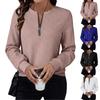 Women's Half Zip Sweatshirts  Long Sleeve Pullover Tops  Solid Casual Fashion Fall Tops