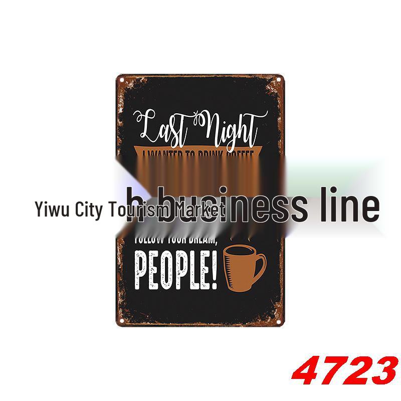 Retro Wine Tin Painting - Vintage Decor for Bar, Bedroom, or Coffee Shop