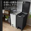 Asvel Evan Pedal Pail, 20L Trash Can with Lid, Pedal Operated, Made in Japan, 23.3cm Wide x 34.5cm Deep x 44.4cm High, White
