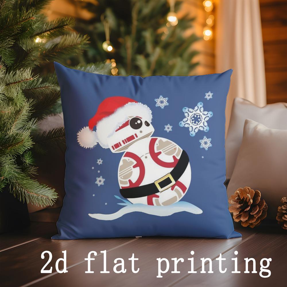 Home Decor Christmas-themed Digital-Printed Pillowcases Pattern Cushion Cover Suitable for Sofa Bedroom Car Pillow Cover