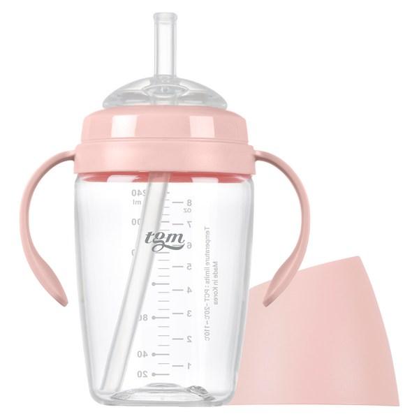 TGM Tritan Чашка из рисовой соломки 240мл, кораллово-розовый, 1 шт.