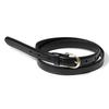 Halden (W) Chic Gold Bell Buckle Cowhide Leather Belt (T016_black)