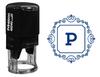 Printtoo Square Swirl Border P Alphabet Monogram Initial R-40 Self Inking Rubber Stamp Office