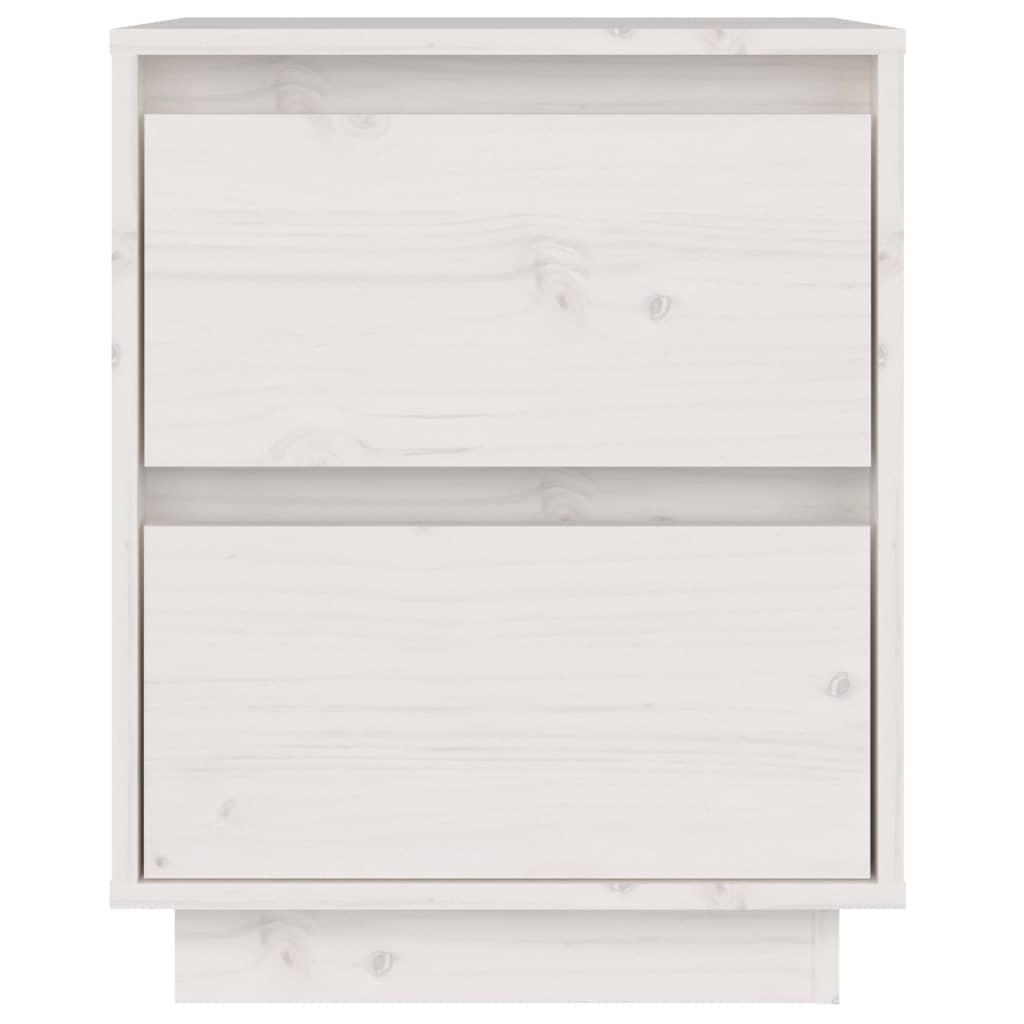 Nightstands 2 pcs. White 40 x 35 x 50 cm Solid Pine Wood