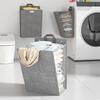 Laundry Storage Bag Clothes Hamper with Lid Dustproof Water Resistant Handle Design Clothes Laundry Basket Wall Hanging Organizer