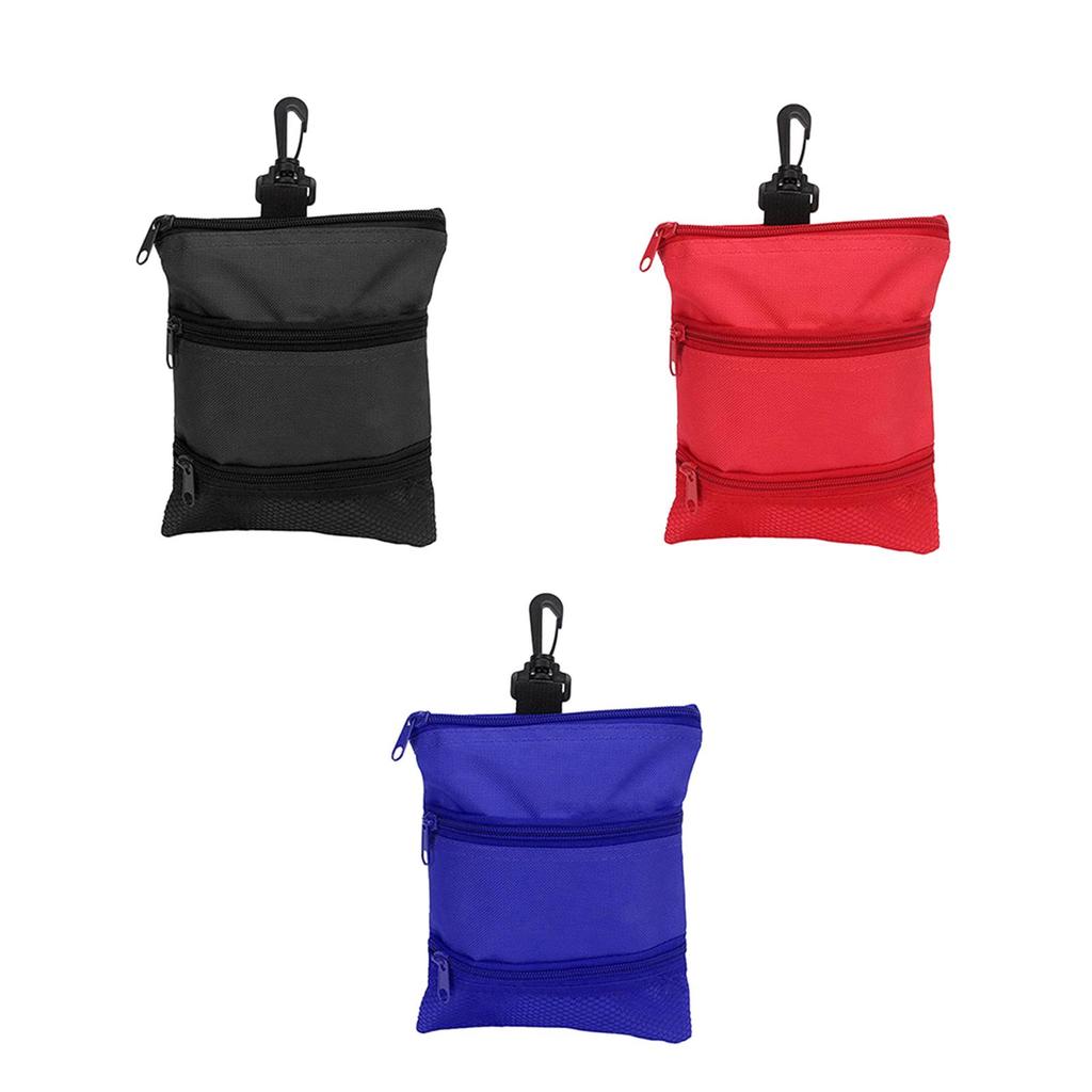 Golf Tee Holder Professional Multipurpose 3 Zippered Pockets
