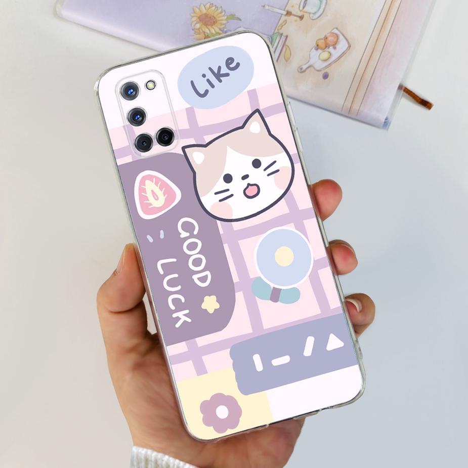 For Oppo A52 A72 A92 Case Cute Fashion Painted Cover Soft Silicone Phone Case For Oppo A92 A 52 72 OppoA52 OppoA72 Fundas Bumper