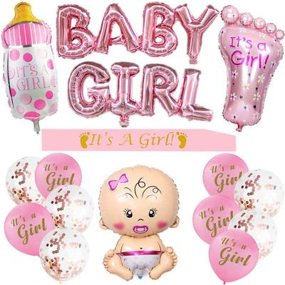 Набор детских фольгированных шаров, украшения для вечеринки Baby Shower, атрибутика для объявления пола ребенка