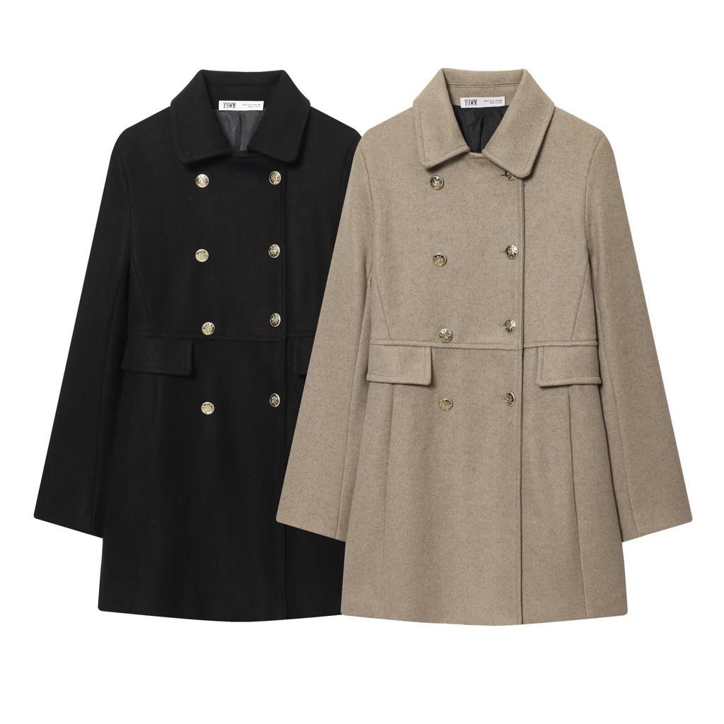 European and American style, wholesale women's clothing, fashion, versatile, temperament, cross-border double-placket short coat