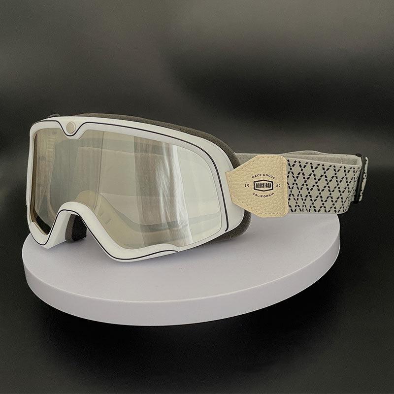 Vintage 100 Goggles Harley Motorcycle Motorcycle Eye Protection Windproof Sand UV Riding Glasses Replaceable Lenses
