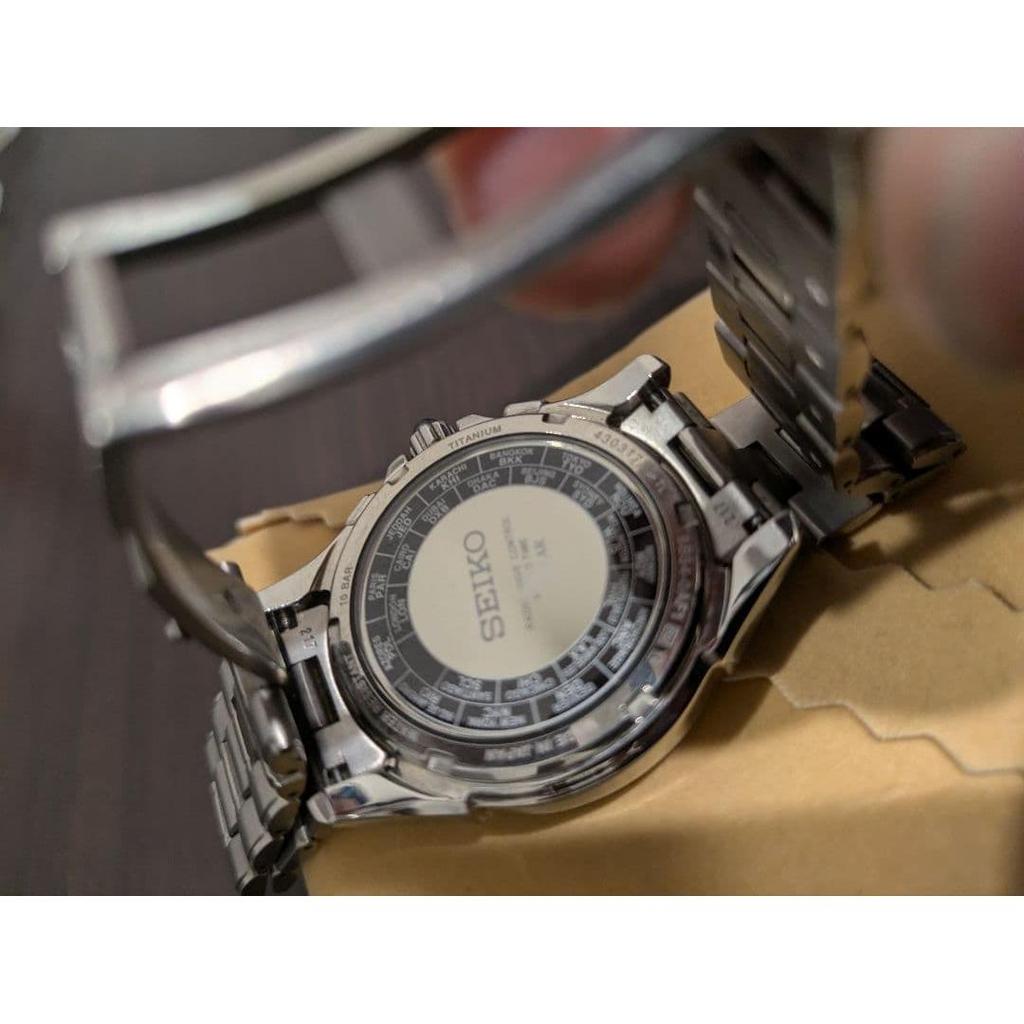 Used SEIKO DOLCE World Time Radio Solar Watch
