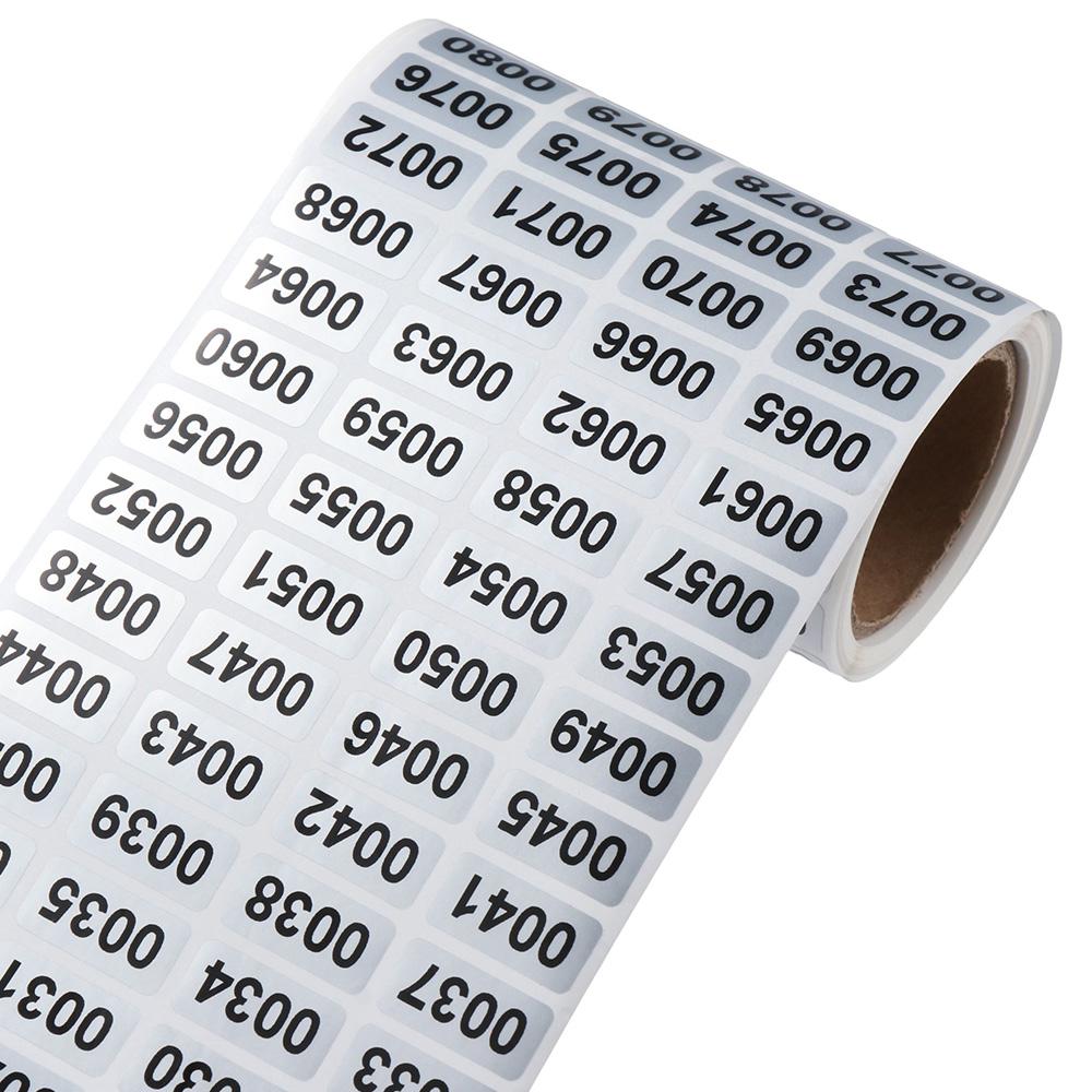Black Number Stickers Self-Adhesive Consecutive Number Stickers 1-2000 Inventory Tags  Office