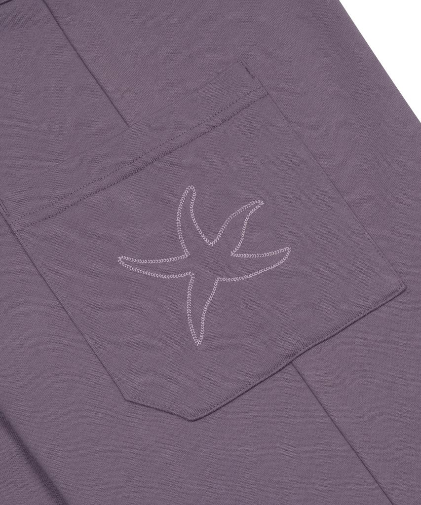 THE COLDEST MOMENT Tcm Cargo Logo Sweat Pants (Purple)
