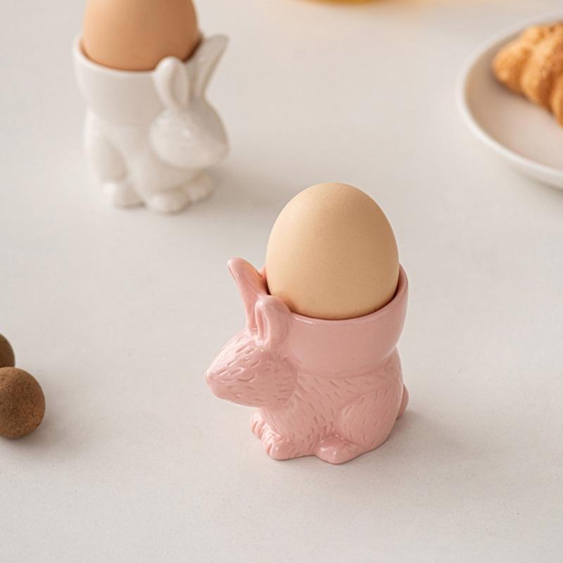 Rabbit Shape Eggs Cups Handmade Eggs Tray Eggs Supplies Boiled Eggs Holder Add a Touch of Charm to Your Breakfast Table