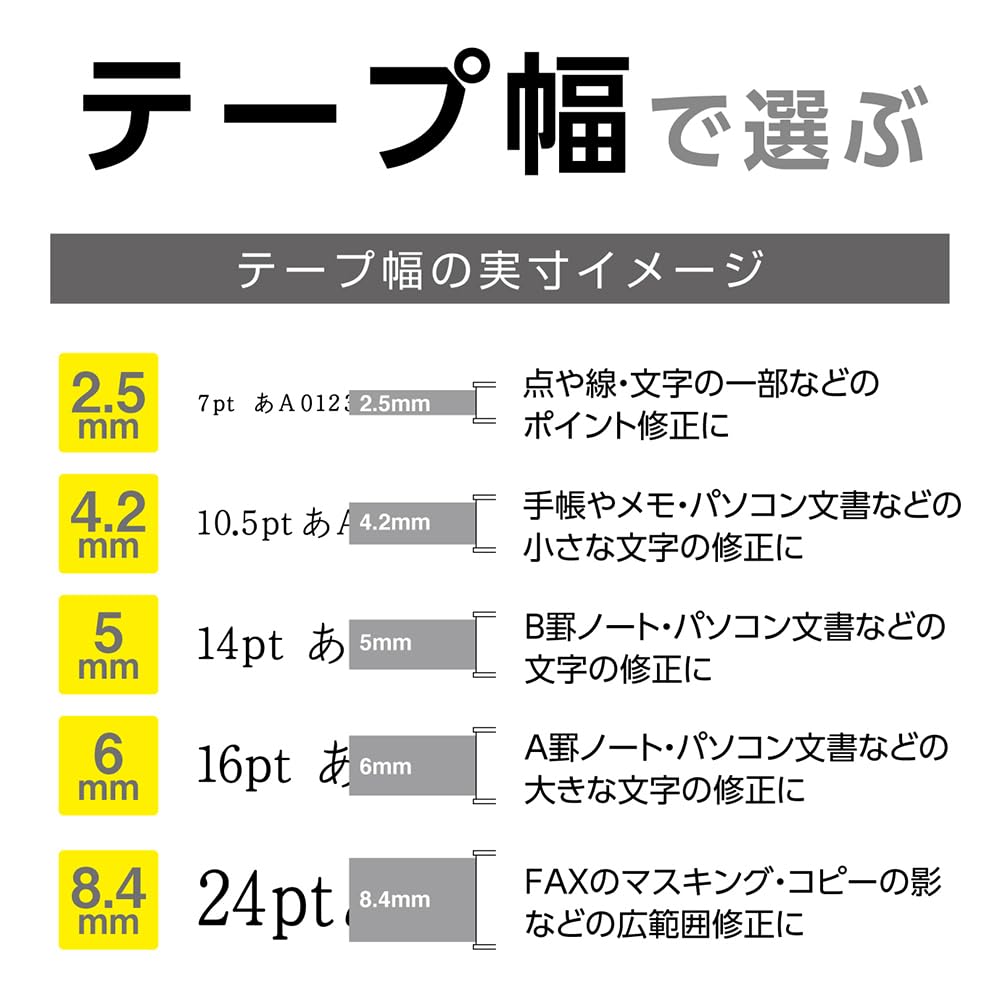 Лента для коррекции карандаша Tombow MONO Mono CX сменный стержень 12 м 10 шт. 4,2 мм CT-CX4-10P