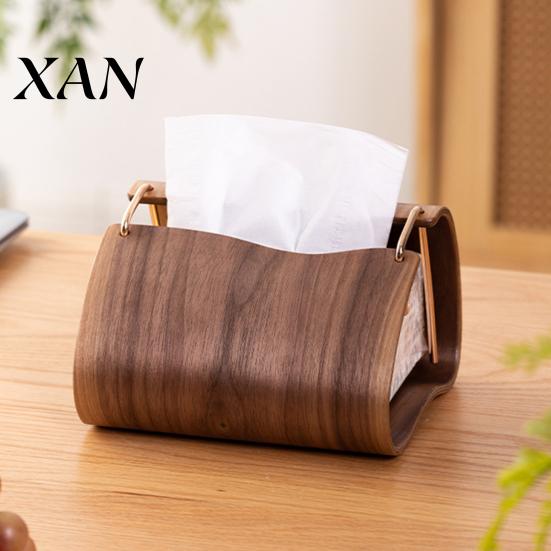 Office Desk Organizer Wooden Tissue Holder, Rectangular Decorative Paper Napkin Dispenser, Reusable Holder Organizer, for Home Decor Bathroom Case