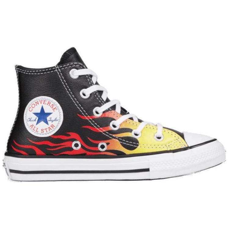 Converse Кеды Chuck Taylor All Star Flame Черные Красные Высокие Канвас Унисекс 665864C