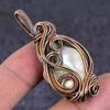 Жемчуг Бива Ручная работа Медная проволока Обертка Ювелирная подвеска 2.21" E9b18