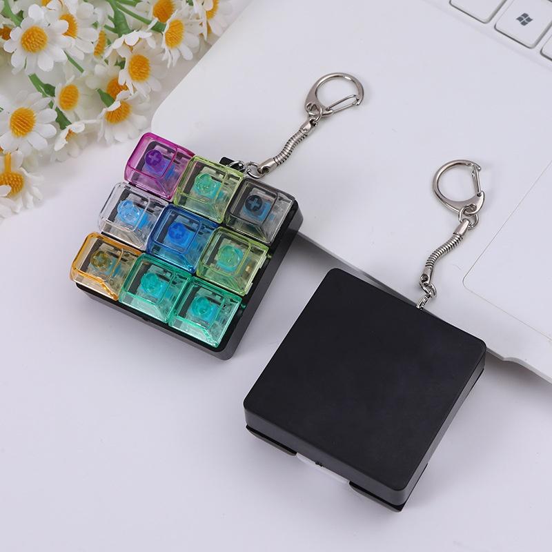 Клавиша-кнопка Брелок 9 Клавиш Клавиатура Игрушки-антистресс Брелок-клавиатура DIY Игрушки Для Подарков Взрослым Для Снятия Стресса Провести Время