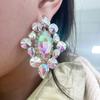 Fashion Trend Heavy Industry Earrings Women's Earrings Colored  Flower Exaggerated Bridal Luxury  Jewelry