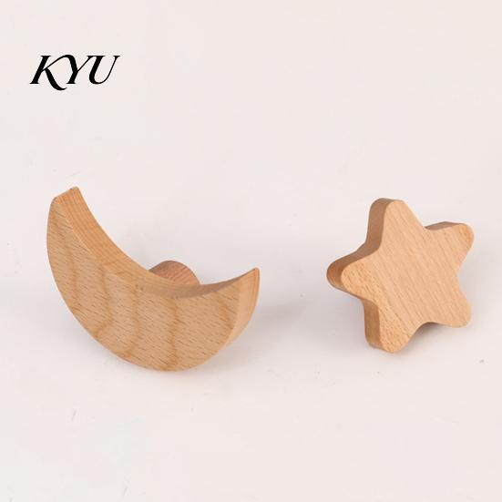 Adhesive Wood Hangers Wooden Wall Hook, Cartoon Decorative Space Saving Hanger, Modern Organizers Two Installation Ways Organizer for Bedroom