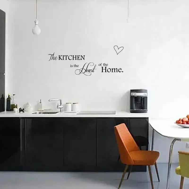 English Letters Kitchen Love Vinyl Wall Sticker On The Wall Decals Art Words Kitchen Background Decoration Stickers Home Decor