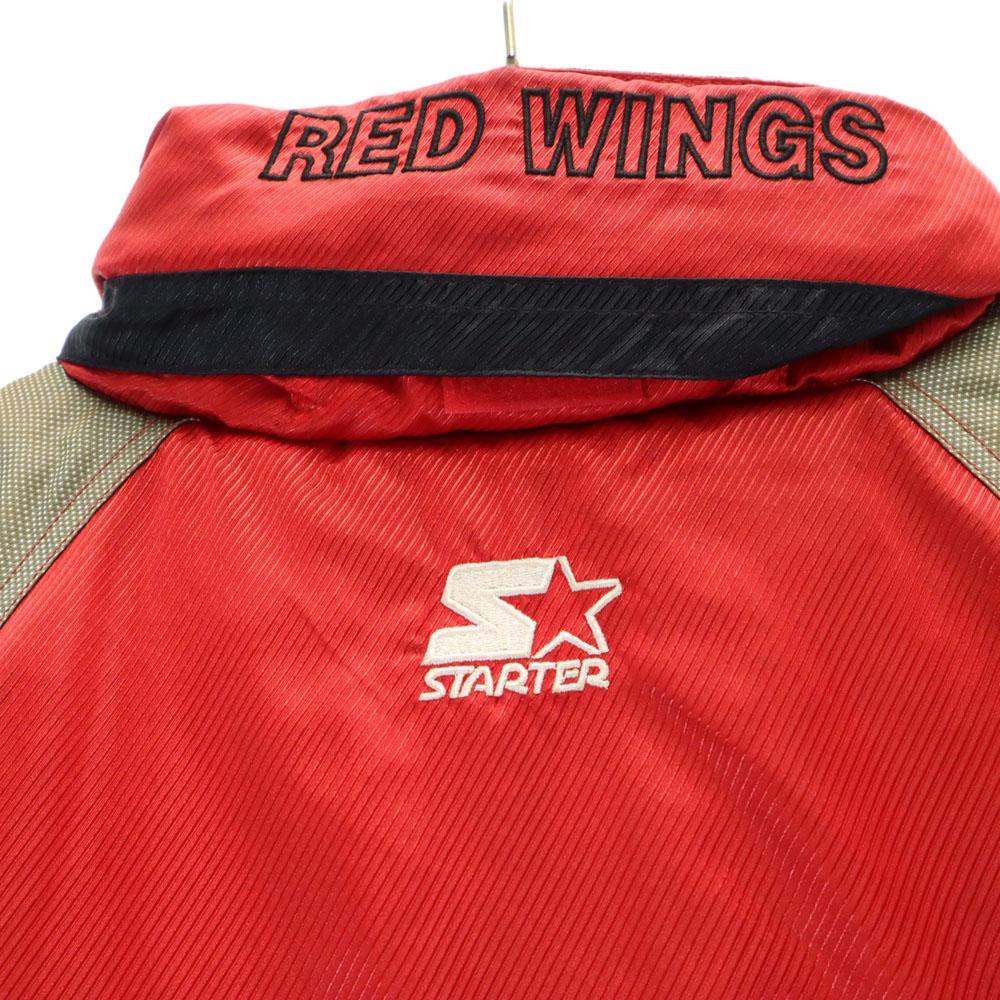 STARTER 90-е Сделано в Корее Red Wings Старая НХЛ Куртка для разминки на молнии до середины бедра Мужская Б/У