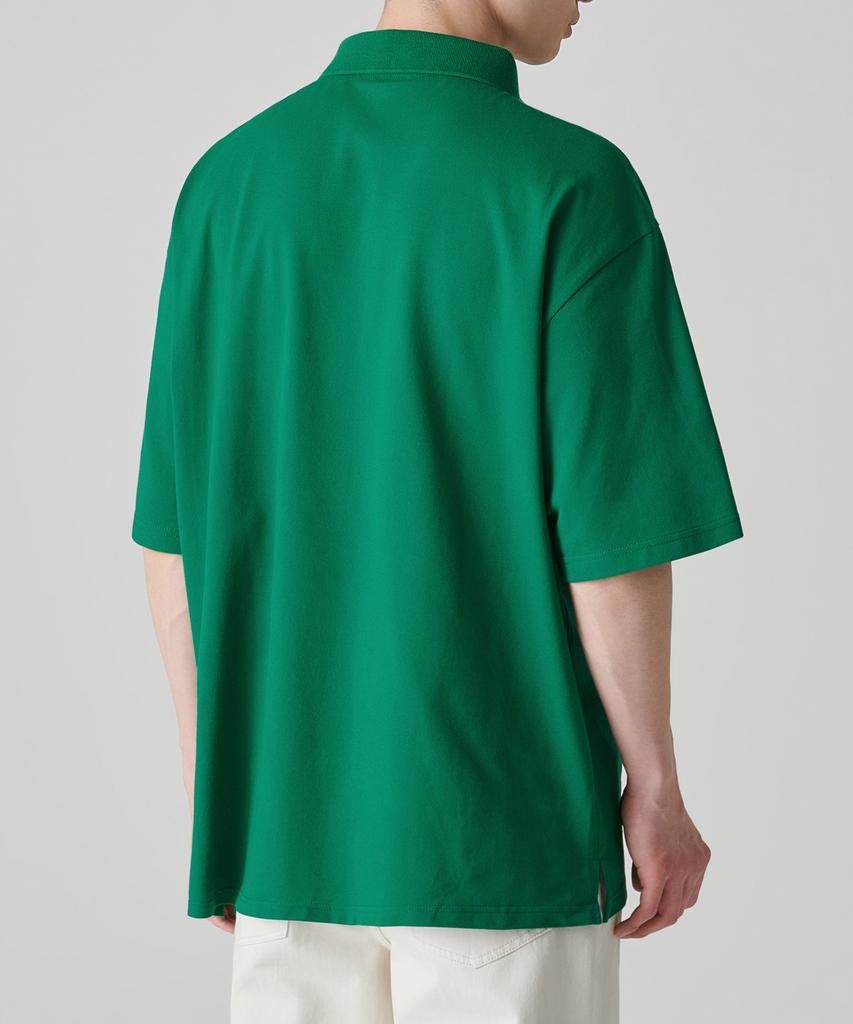 MUSINSA STANDARD [Cooltandard] Oversized Pique Polo Shirt [Irish Green]