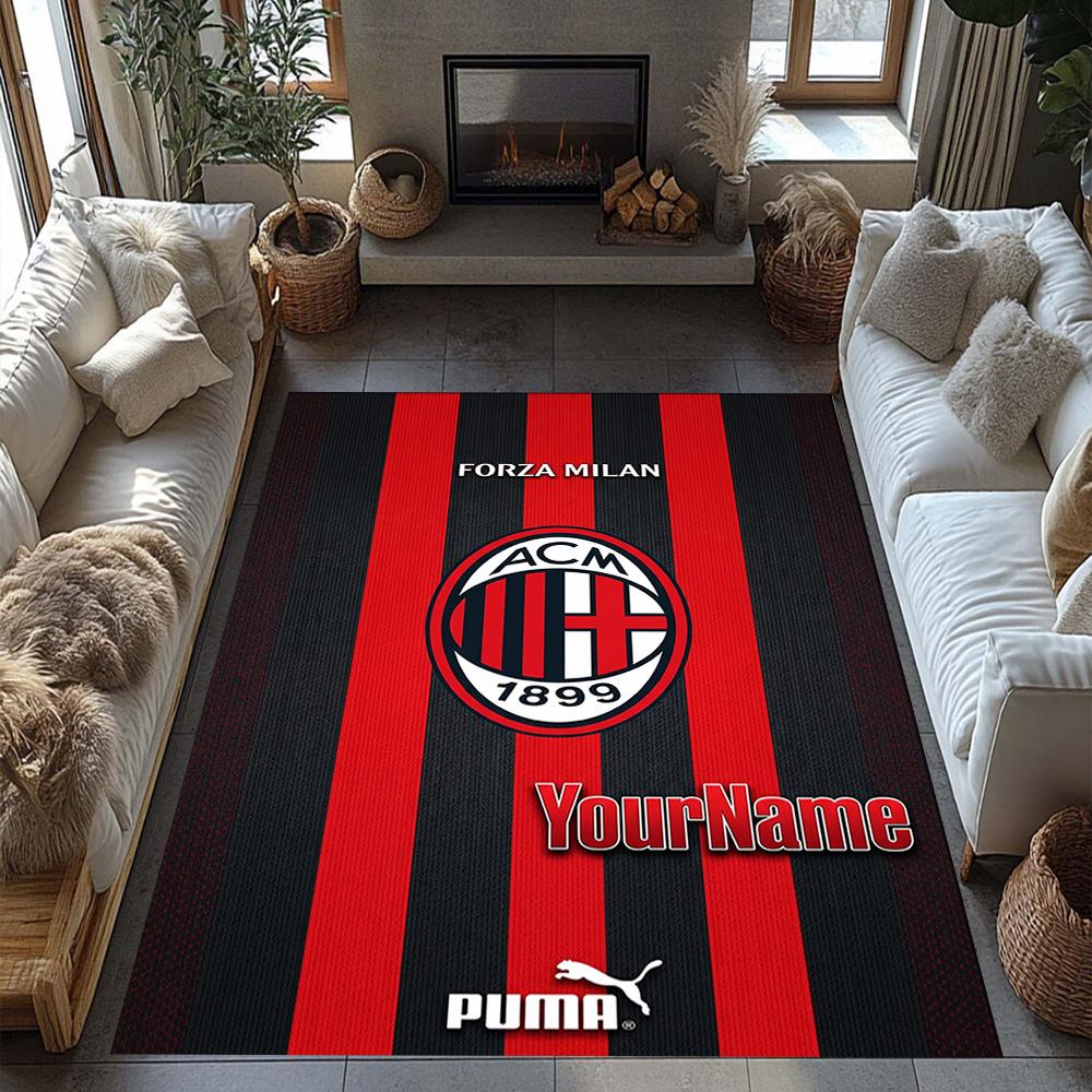 Ac Milan Customized Name Area Rug Suitable for Hallway Living Rooms Study room Foyer Antislip Carpet Office home decor