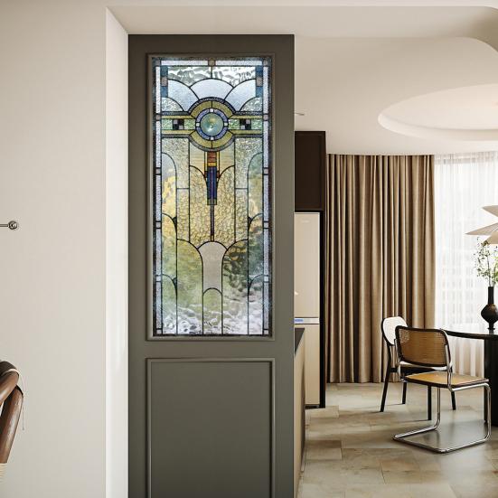 Пленка для конфиденциальности витражного окна Винтажная декоративная матовая Статическое прилипание Водонепроницаемая ПВХ Многоразовая Блокирующая УФ-излучение Наклейка на стекло Покрытие