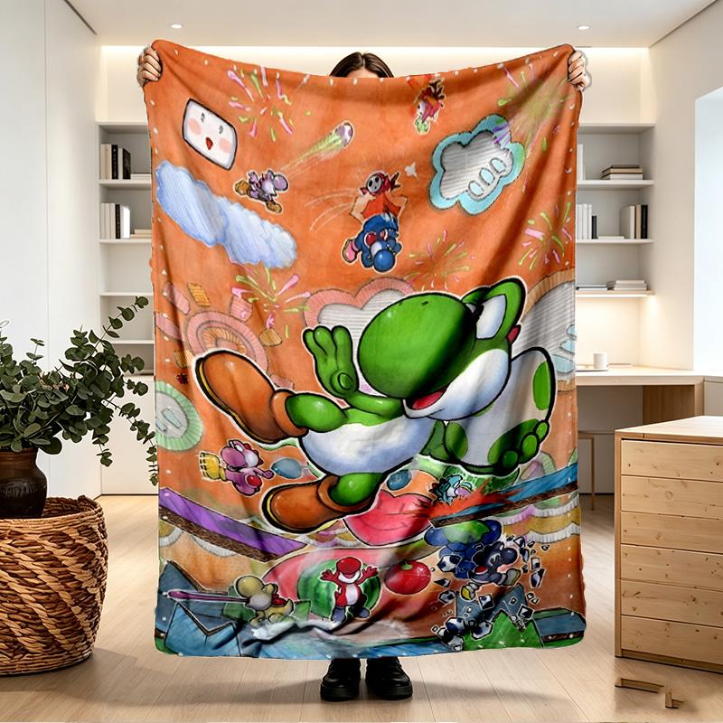 Yoshi Print Blanket - Soft & Comfortable, for Bedroom, Travel, Sofa, Home Decoration - Birthday Christmas Gift for Friend