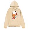 Panda and Brownie Bear Couple Bike Riding Hoodie Bubu and Dudu Print Swaetshirt Kawaii Cute Women Top Long Sleeve Clothes Winter