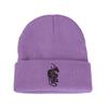 Dragon embroidered flower knitted hat versatile wool hat outdoor cycling thermal hat