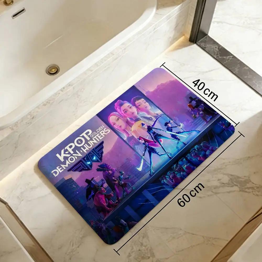 Kpop D-demon Hunters Hallway Carpet Washable Non-Slip Living Room Sofa Chairs Area Mat Kitchen Doormat Area Rug