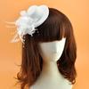 1 шт. Жемчужный декор из бисера, Перья, Цветок, Головной убор для девочки, Аксессуары для волос, Шляпка-фасинатор, Детские заколки для волос