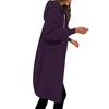 Women's Casual Zip Up Hoodies Long Tunic Sweatshirt Winter Windproof Drawstring Hooded Jacket Outerwear With Pockets