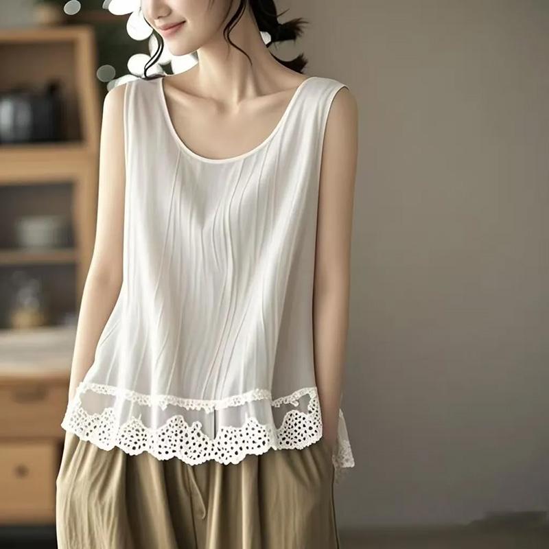 Sleeveless Tops Cotton Oversized Halter T-shirt Women Summer Sleeveless Undershirt Slim Stretchy Printed Sleeveless Tops