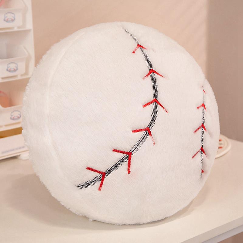 Adorable Realistic Sports Plush Toy Cushion Featuring Football Basketball And Tennis Designs