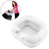 Inflatable Shampoo Basin Tub Shampoo Tray Bed Rest Nursing Aid Sink Hair Washing Basin for The Disabled With Drain Tube Portable PVC