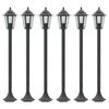 VidaXL 6x Garden Spike Light E27 Aluminium Dark Green Terrace Lighting 44214