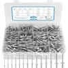 500Pcs Aluminum Iron Open Type Flat Round Head Blind Core Rivet Set GB12618 Blind Core Pull Nail M2M3-M6 Box
