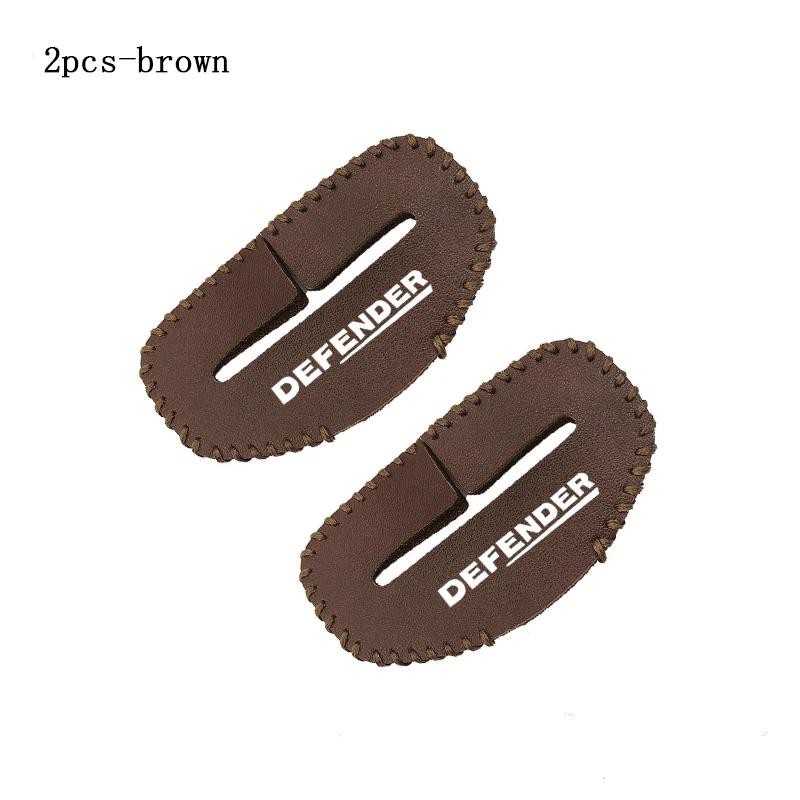 2pcs PU Leather Car Seat Belt Buckle Clip Cover Protector Anti-Scratch Case For Land Rover Defender