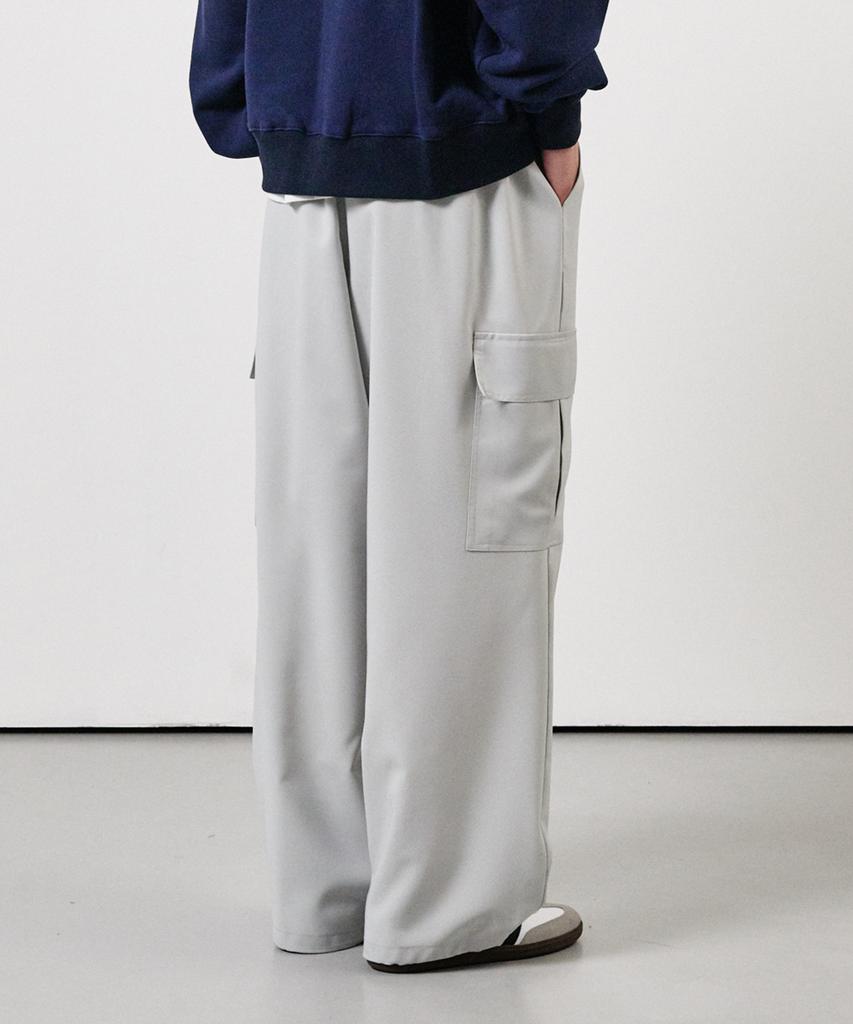 WHOLOVESART Daily Cargo Elastic String Pants Stone Beige