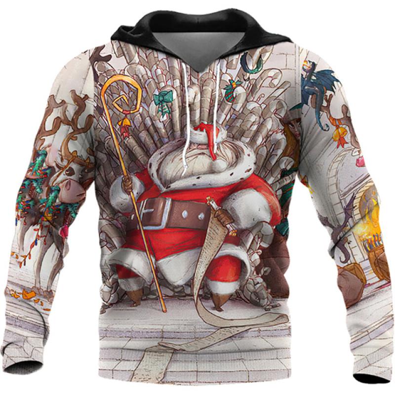 Christmas 3d Printed Sweater Autumn Santa Claus Fashion Shirts For Men Holiday Clothing Hoodies Men Clothing Streetwear
