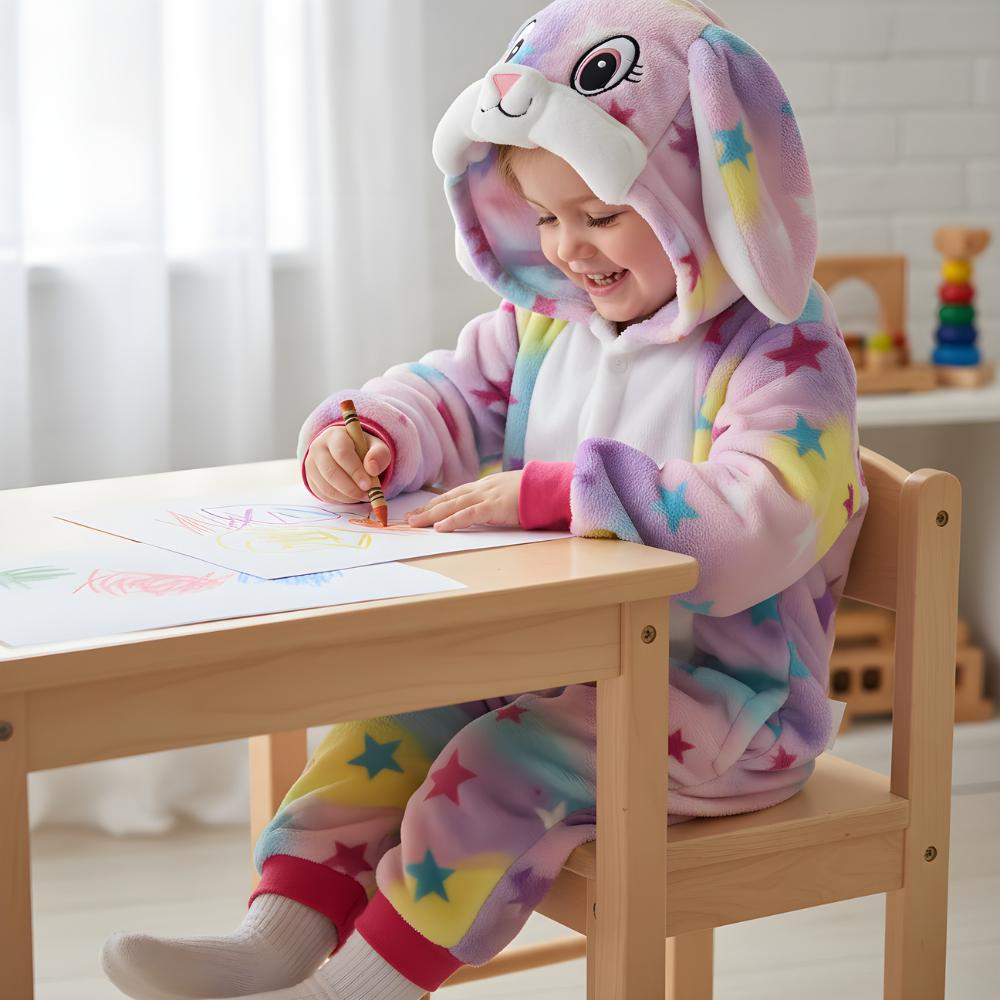 Piżama Onesie Kigurumi Kostium Przebranie Królik Dzieci 105 - 115Cm